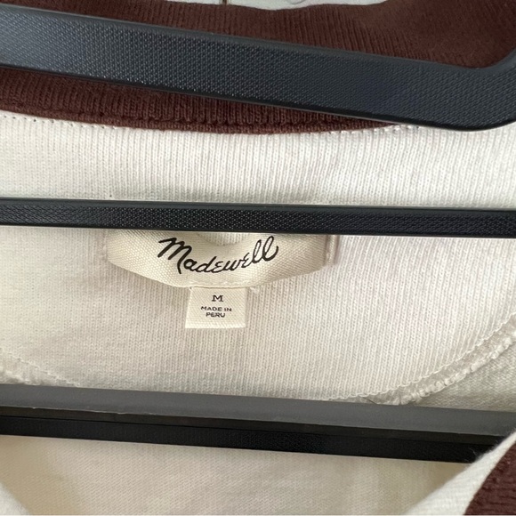 Madewell Brown and White Rugby Long Sleeve Tee - Picture 6 of 6